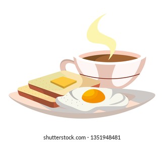 delicious tasty breakfast cartoon