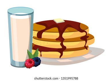 delicious tasty breakfast cartoon