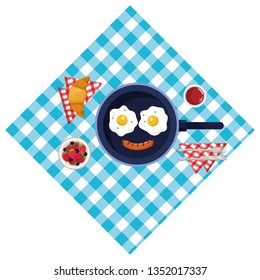 delicious tasty breakfast cartoon