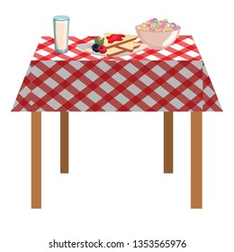 delicious tasty breakfast cartoon