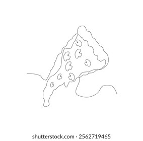 Delicious and tasty Pizza image, along with mushrooms traditional fast food vector illustration.