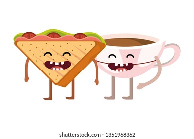 delicious tasty sandwich cartoon