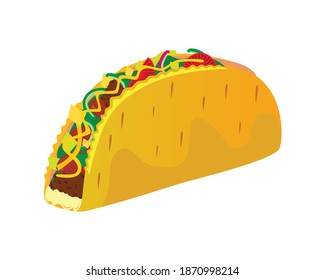 Delicious and Tasty Taco Illustration Vector