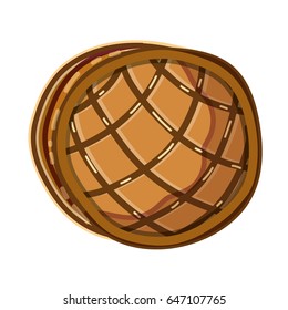 delicious and tasty waffles with honey