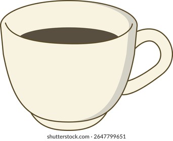 Delicious tea coffee line of Illustrator 