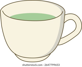 Delicious tea coffee line of Illustrator 