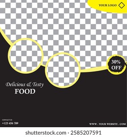 Delicious and testy food flyer design 