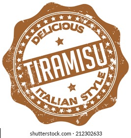 delicious tiramisu stamp