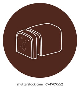 delicious toast bread icon