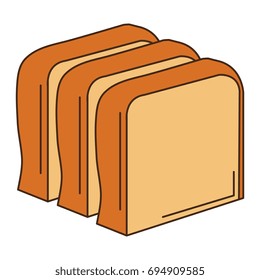 delicious toast bread icon