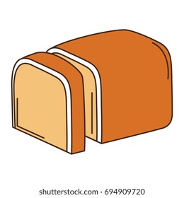 delicious toast bread icon