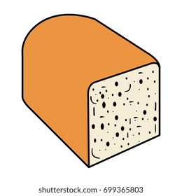 delicious toast bread icon
