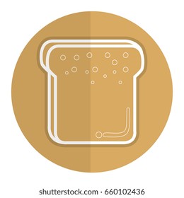 delicious toast bread isolated icon