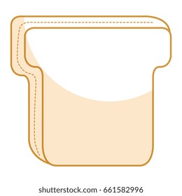 delicious toast bread isolated icon