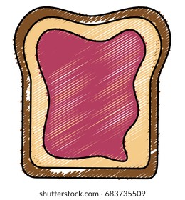 delicious toast bread isolated icon