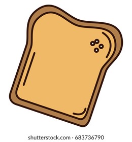 delicious toast bread isolated icon