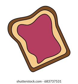 delicious toast bread isolated icon