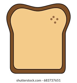 delicious toast bread isolated icon