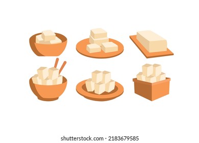 leckeres Tofu-Design, Vektorgrafik der modernen, isolierten Illustration