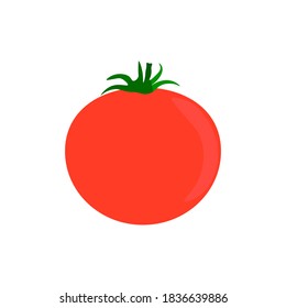 Delicioso ícono de tomate. Ilustración del vector