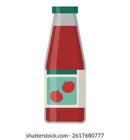 Delicious tomato sauce in a glass bottle, groceries and food retail concept, isolated