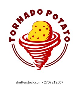 Delicioso Vector con logo de patata tornado
