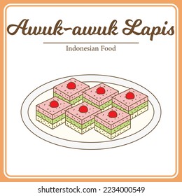 Delicious Traditional Indonesian Food Called Awuk-awuk Lapis