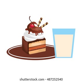 delicious tray - baked goods vector illustration design
