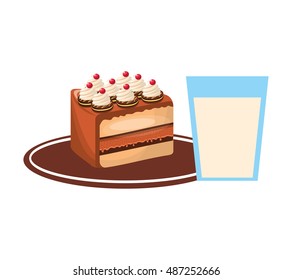 delicious tray - baked goods vector illustration design