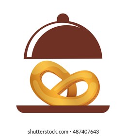 delicious tray - baked goods vector illustration design