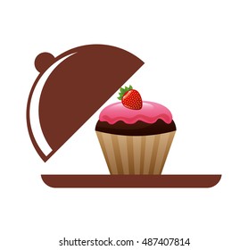 delicious tray - baked goods vector illustration design