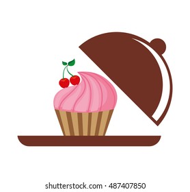 delicious tray - baked goods vector illustration design