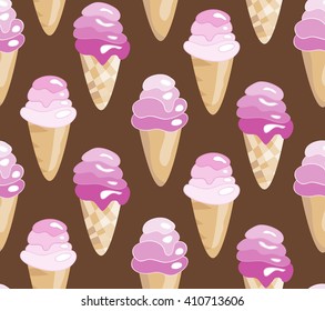 Delicious Treats. Fruit Ice Cream vector illustration