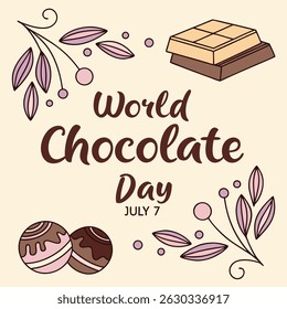 Delicious and trendy chocolate-themed vector T-shirt design perfect for apparel, merchandise, or gift products. This high-quality illustration features fun and eye-catching cocoa elements, ideal for c