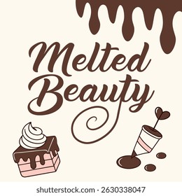 Delicious and trendy chocolate-themed vector T-shirt design perfect for apparel, merchandise, or gift products. This high-quality illustration features fun and eye-catching cocoa elements, ideal for c