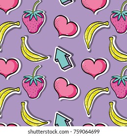 delicious tropical patches fruit design