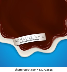 Delicious vector chocolate and yogurt illustration