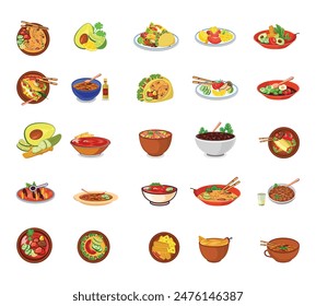 Delicious Vector Fruit Food Illustration With Illustration Clip Art Set, Creative Fruit Vector With White Background