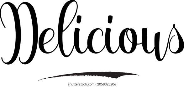 Delicious Vector Typography Text Saying