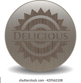 Delicious vintage wood emblem