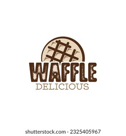 Delicious waffle logo design, Waffle Illustration