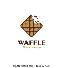 Delicious waffle rhombus / square logo design inspiration