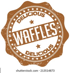 delicious waffles stamp