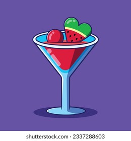 Delicious watermelon cocktail drink refreshing for hot summer weather