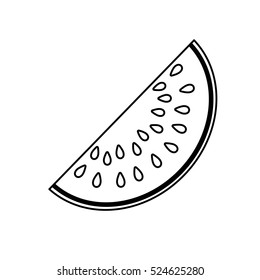 Delicious watermelon fruit icon vector illustration design