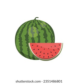 Delicious Watermelon Icon Vector Design.