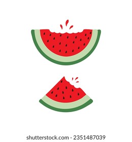 Delicious Watermelon Icon Vector Design.