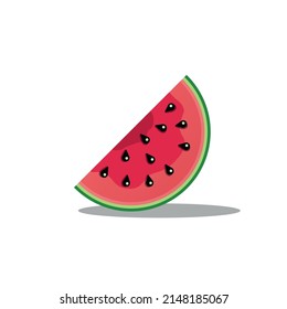 Delicious watermelon slice drawing vector art. simple, cute, red, sweety, healthy, tasty, white background, nutrition, juice, ripe, seed, fruit, vegetarian, red, dite, cut, stem, market, harvest.