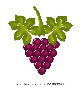 Delicious wine theme design, black and white isolated flat icon vector illustration.