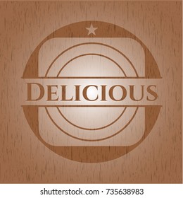 Delicious wood emblem. Retro